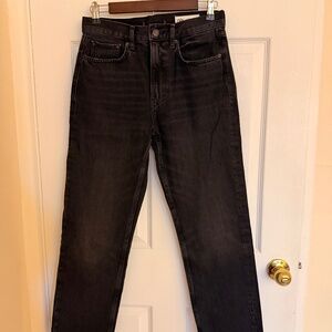 Zara Black straight-leg jeans